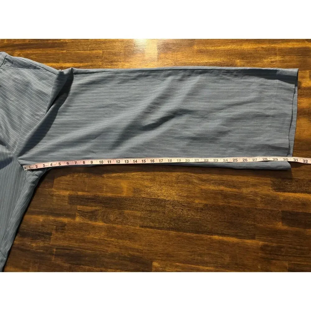 Banana Republic Women’s XL Pants 38 x 30 Wide Leg Trouser Pull On Pinstripe
